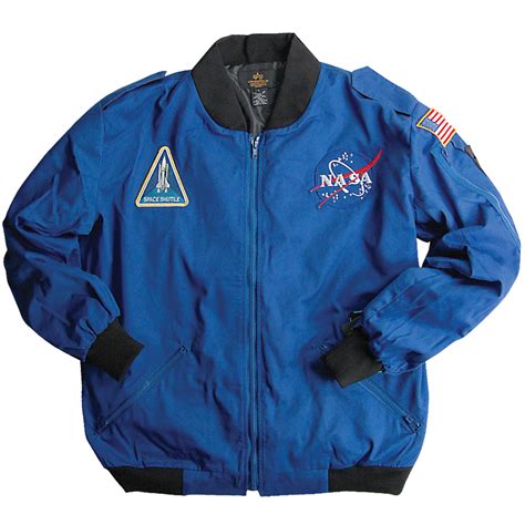 blue space shuttle replica flight jacket|nasa bomber jacket.